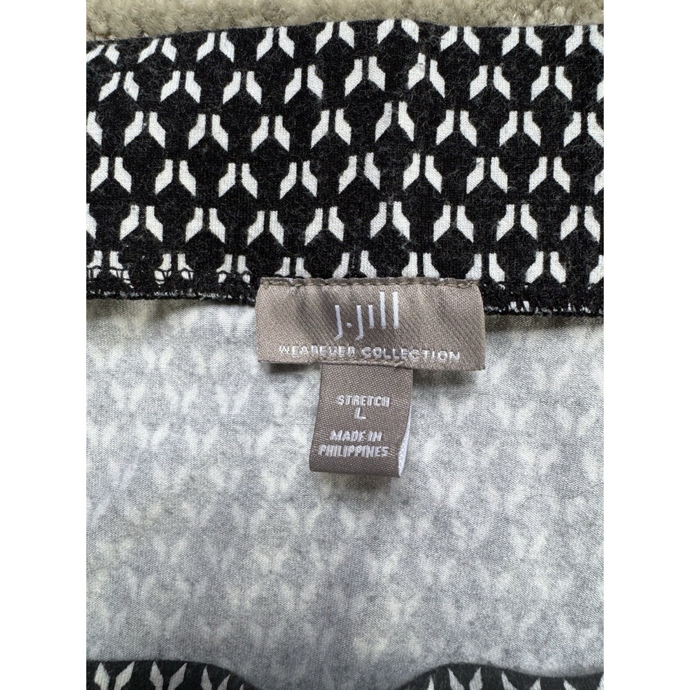 J Jill Wearever Collection Knit Skirt Women's Large Black Pull-On Stretch Career - Picture 2 of 7